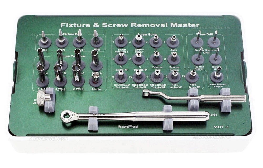 Implant Fixture & Screw Removal Master Kit MCT FSRK-02 Drill Guide Remover